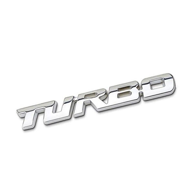 

Автомобільна наклейка Turbocharged Turbo Metal Alloy 3D Badge Аксесуари для модифікації автомобіля Задня маркування Бічне маркування Декоративна автомобільна наклейка 9.7X1.1cm срібний