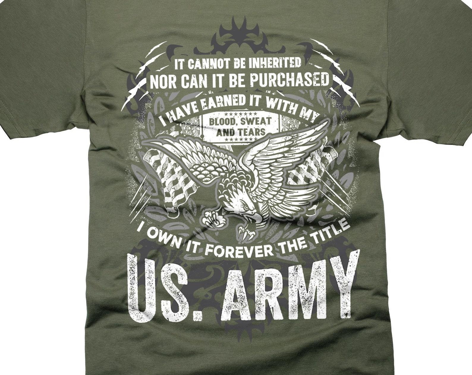 US Army T-Shirt: Patriotic Eagle Graphic Tee, Veteran Gift L