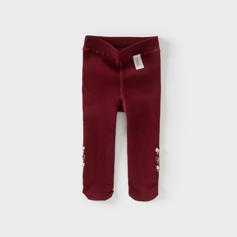 

David Bella Girls Fleece-Lined Leggings 2026 New Winter Style Baby Elastic Tights Children s New Year Tights 80cm (Recommended Height 66-80cm) Date Red [Spot]