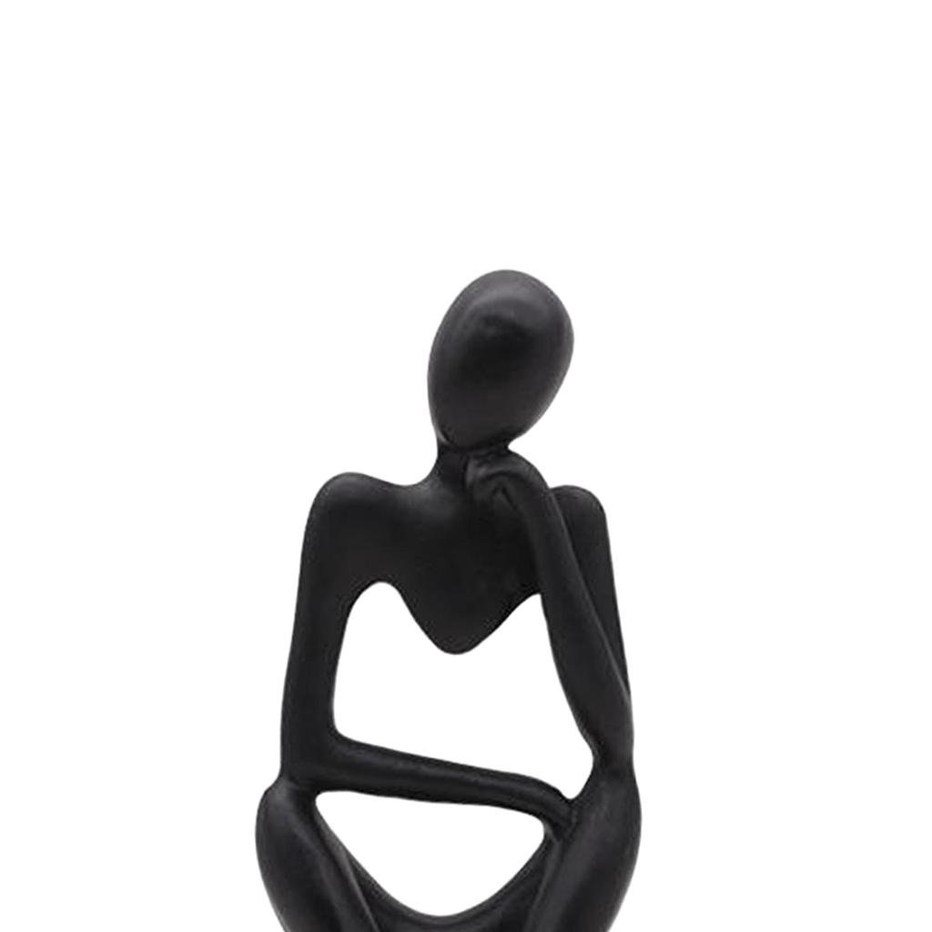 Modern Abstract Statues Sculpture Resin Artistic Thinker Figure Thinking Man Figurines Desktop Decorations Home Office Decor