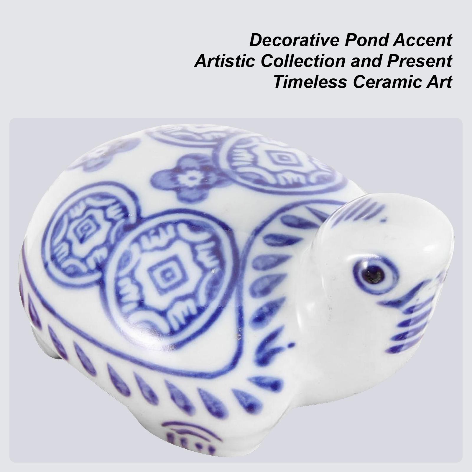 Декор для аквариума Фигурка черепахи Статуэтка черепахи Плавающие животные Ландшафтный декор Коллекционная керамическая черепаха Животное Ландшафт CN