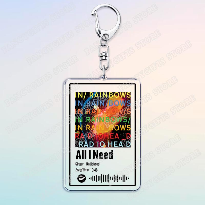 

Popular Band Music Keychains Creep All I Need Let Down No Surprises Songs Keyings Jewelry Fans Friends Jewelry Birthday Gifts