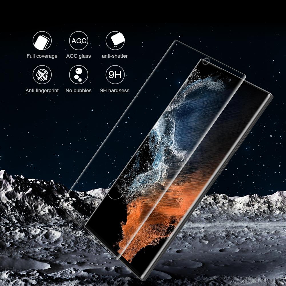 Samsung Galaxy S22 S23 Ultra Glass Nillkin 3D CP+MAX Full Cover ochranné tvrzené sklo na displej pro Samsung S22 S23 Ultra