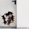 Mouse Hole Wall Sticker, Funny and Cute Mouse Hole Window Sticker, Suitable for Living Room, Bedroom, Kitchen, Wall, Stairs, Bathroom, Home Decor