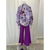 Damtryckt skjorta Temperament Elegant Vida benbyxor Mode Casual Kostym