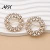 Clothing Decoration Pin Faux Pearl Rhinestone Ring Brooch, Hollow Circle Alloy Lapel Pin, Decorative Sweater Cardigan Coat Suits Accessories, Jewelry