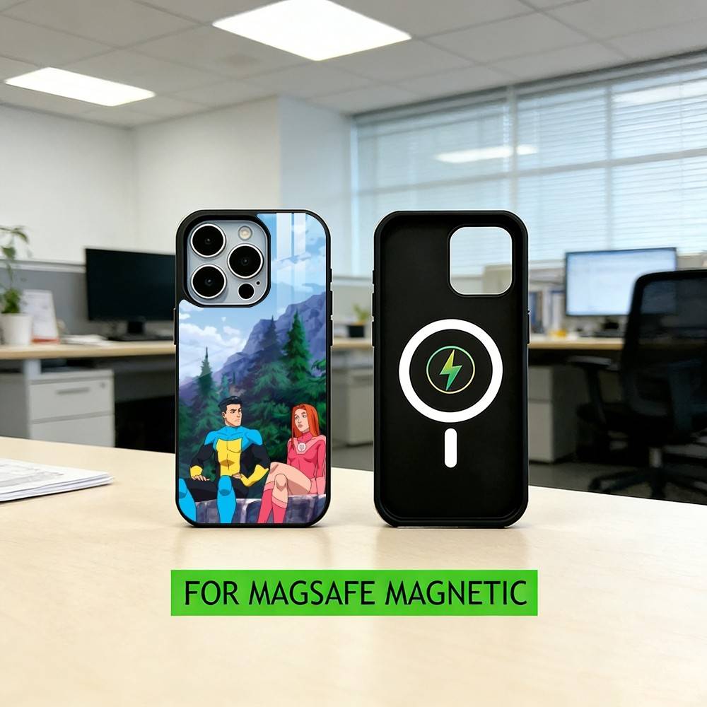 

Мультяшний чохол I-Invincible для iPhone17,16,15,14,13,12,11 Plus,Pro Магнітний з Magsafe Бездротова зарядка iPhone13PROMAX
