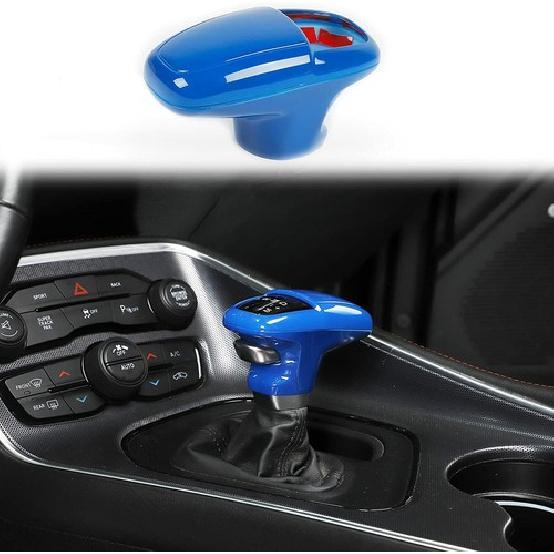 Car Gear Shift Knob Cover Trim for Dodge Challenger Charger 15+/Durango 18+ Blue