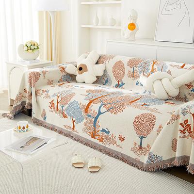Double-Sided Sofa Cover Cloth High-Grade Four Seasons Universal All-Inclusive Dustproof Covered Chenille Anti-Scratching Cover Towel Blanket