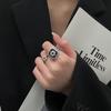 Elegant Vintage Pearl Flower Ring - French-Inspired Design for Women