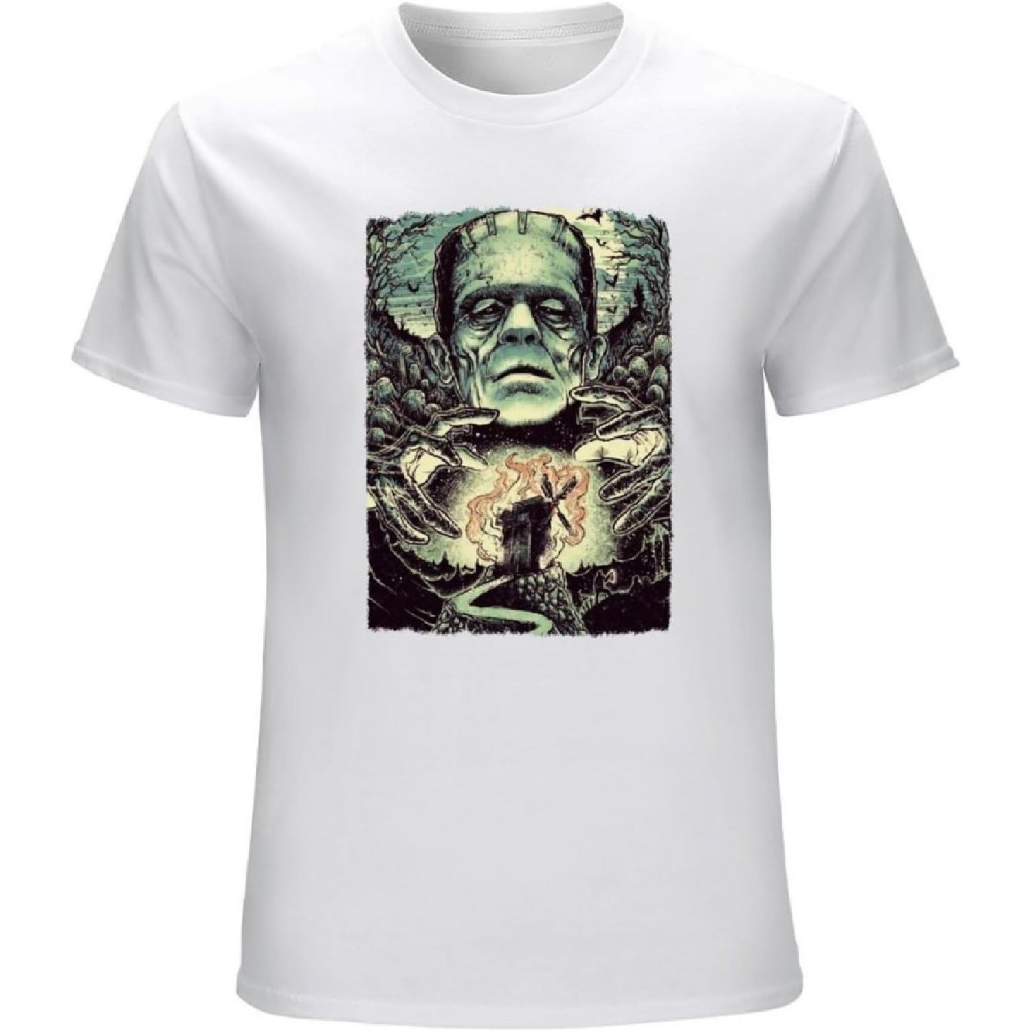 Male Frankenstein Movie Poster T-Shirt Tee T-Shirt White XXXXXL белый