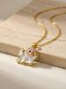 Cute Elephant Pendant Necklace, Gold Plated Dripping Oil Jewelry, Colorful Crystal Animal Necklace for Women Animal Jewelry