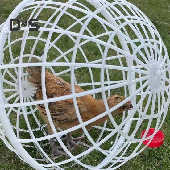 1/2/3 Pezzi Pollaio Mobile a Forma di Palla da Esterno Rotolabile Recinto per Pollame Tondo Casetta in PVC Gabbia da Passeggio Sicura per Animali Domestici per Piccioni Conigli Anatre