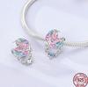 Warm Copper Butterfly Spring Bouquet Charm Beads Suitable Fit Pan Original Bracelet Diy Jewelry Gift