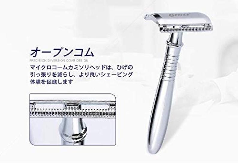 Melo Alloy Gentle on Full Body Hair Classic Includes Replacement Perfect for and Everyday Stainless Steel Razor Double-Edged Razor, Material, Holder,