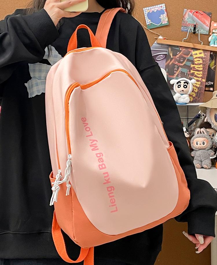 Schoolbag Korean version ins casual backpack large capacity college style, fashion backpack personalized female junior high school college student
