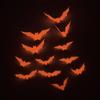 12pcs 3D Glow In the Dark Bat Wall Decor, Realistic Waterproof PVC Ghost Bats for Door and Window Halloween Party Decoration