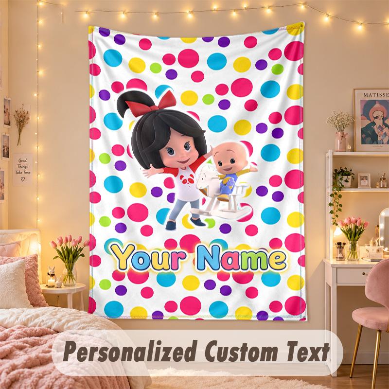 Custom Personalized Tapestry,Cleo & Cuquín Print Custom Name Text Wall Art Hanging for Bedroom