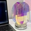 LED Bright Color Acrylic USB Table Lamp Bedroom Room Game Room Decor Night Lamp Desk Geometric Decorative Indoor Table Lamp Gift