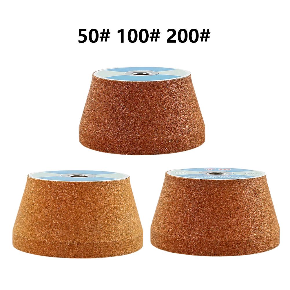 1Pc Cylindrical Diamond Grinding Wheel M10 Thread Polishing Head Abrasive Sanding Wheel 50/100/200 Grit 100 Type Angle Grinder
