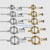 HX6F Pack of 10 Multi Functional Stainless Steel Necklace Connector with Spring Clasp