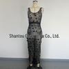Women's Sequin Long Vacation Dress: Sexy Hollow-Out, Sun Protection Beach Cover-Up