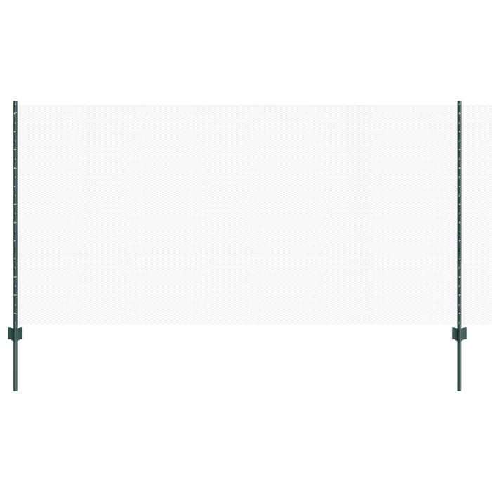 Poteaux de clôture vidaXL 11 pcs U-Channel Vert 120 cm Acier 3336792