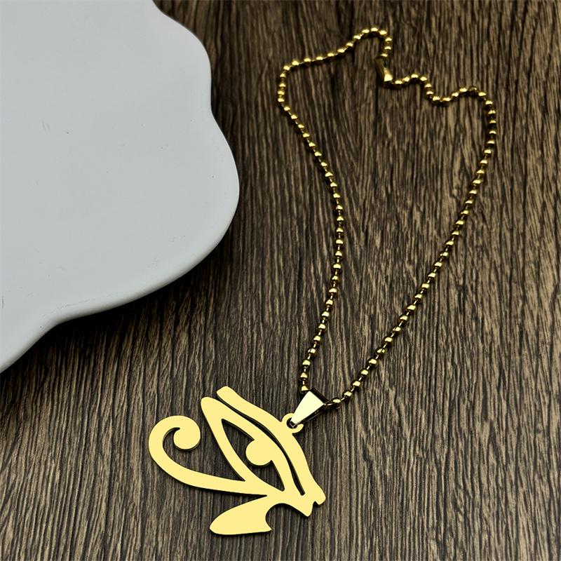 Stainless Steel Egyptian Eyes Car Pendant for Women Men Statement Mythology Eye of Ra Horus Symbol Car Bag Pendant Jewelry