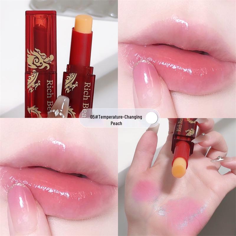 RICH BERA Year of the Dragon Velvet Lipstick: Non-Fading, Non-Stick Lip Gloss for Beauty and Personal Care.