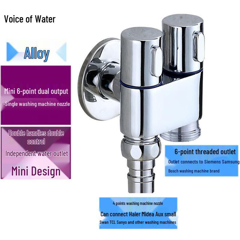 Dual Control One-In Two-Out Diverter Faucet