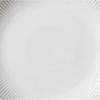 Elegant 10.5 Inch Stoneware Dinner Plate Ribbed Edge Microwave Dishwasher Safe Durable Ceramic Dish
