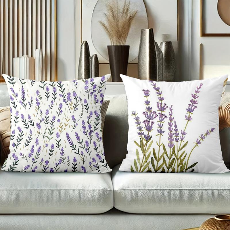 Lavender Patterned Cushions Decorative for Home Polyester pillowcase, sofa decorative cushion cov Headboard Pillow
