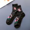 5 Pairs of Women's Summer Thin Fashion New Flower Tube Crystal Stockings