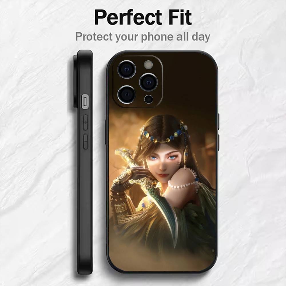 

Game N-Naraka B-Blade-point Printed Phone Case For iPhone17,16,15,14,13,12 Plus,Max Soft Silicone Black Cover iPhone16pro