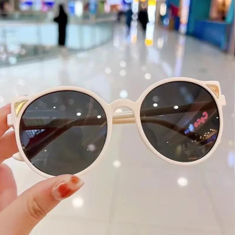 

Girls Boys Adorable Animal Pattern Cartoon Style Ears Sun Eyeglasses Kids Outdoor Sun Protection Children Lovely Vintage Sunglasses Lentes De Sol