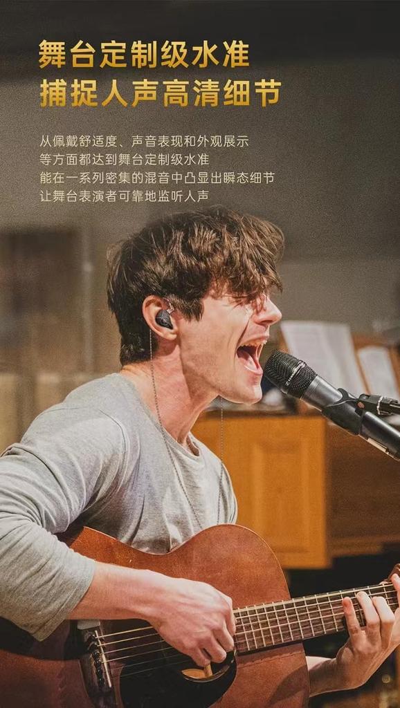 CVJ Wired Earphones, Ear Hook, 2DD In-Ear Earphones, 2-Pin, Detachable Re-cable Design, 3.5mm Plug, Compatible with iPhone/Android (Black, with Mic)