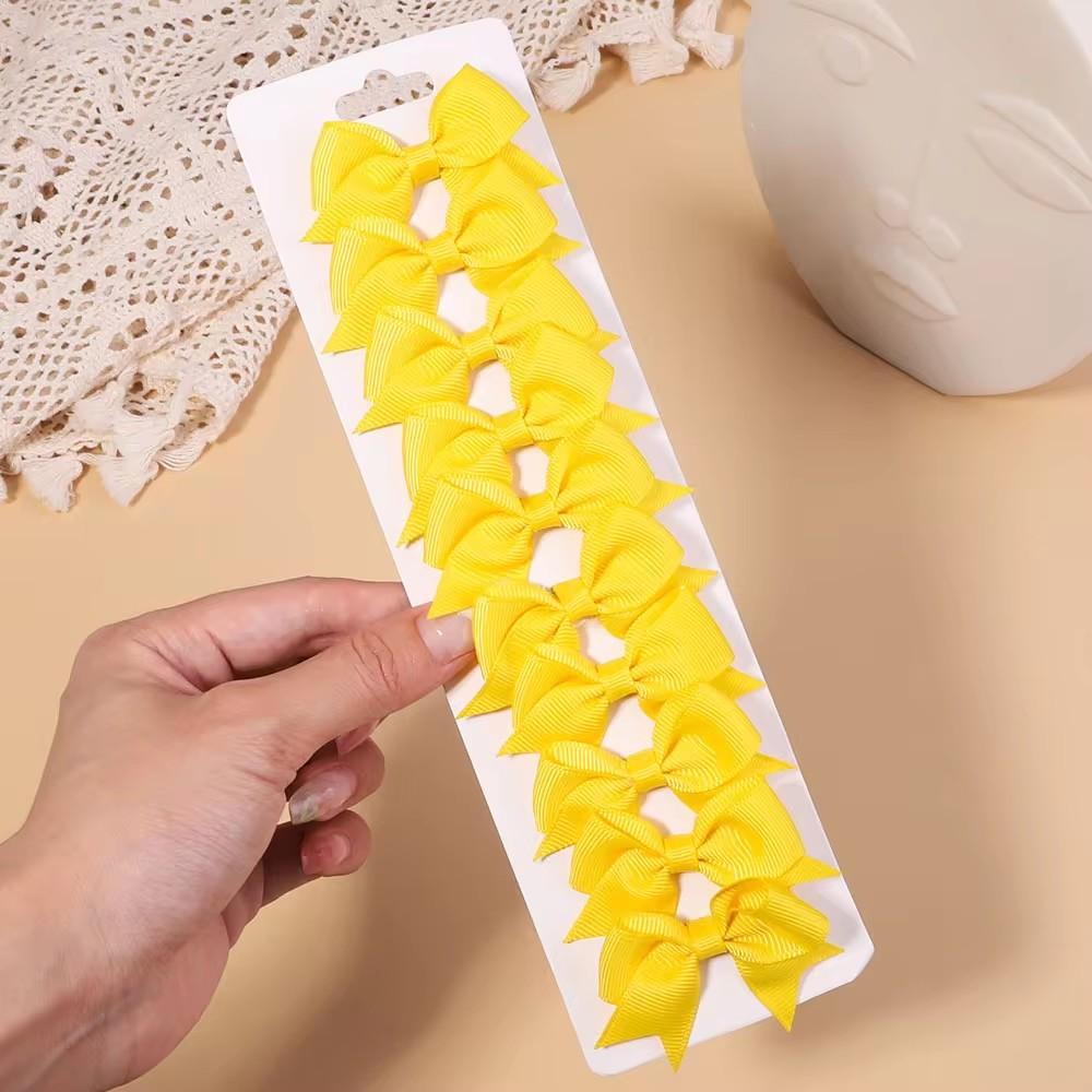 10 Stück/Los Kinder Einfarbiges Band Baby Schleifen Haarspangen für Babymädchen Handgemachte Schleife Haarnadel MiNi Haarspangen Haarschmuck