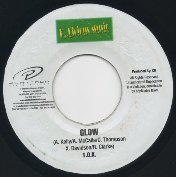 

7inch Record T.O.K. - Glow NONE K..Licious Musi 1999 Jamaica Reggae, Ska & Dub Used