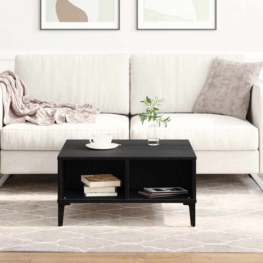 Coffee Table Black Oak Look 60 X 60 X 30 Cm