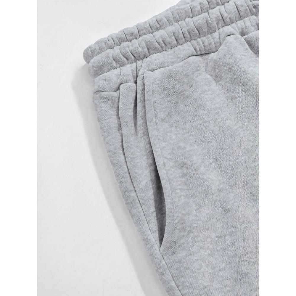 Saturn Planet Printed Hoodie Sportswear Drawstring Hoodie Pants Set Casual Street Style Fashionable Men's Essential