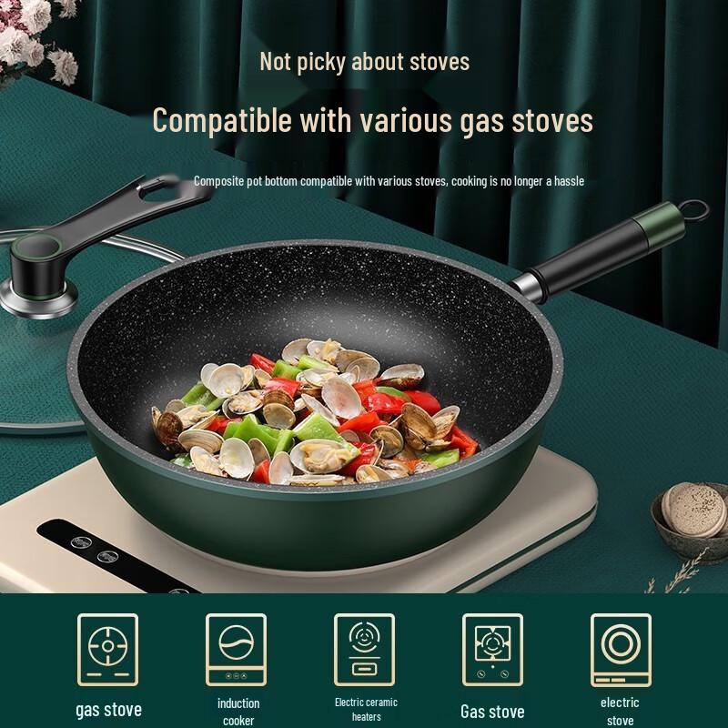 Wu Tuo Maifan Stone Thickened Flat-Bottom Wok
