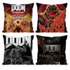 D-Doom E-Eternal Cool Game Cushion Cover Pattern Printed Pillowcase for Living Room Sofa Cushion Cover & Bedroom Decor