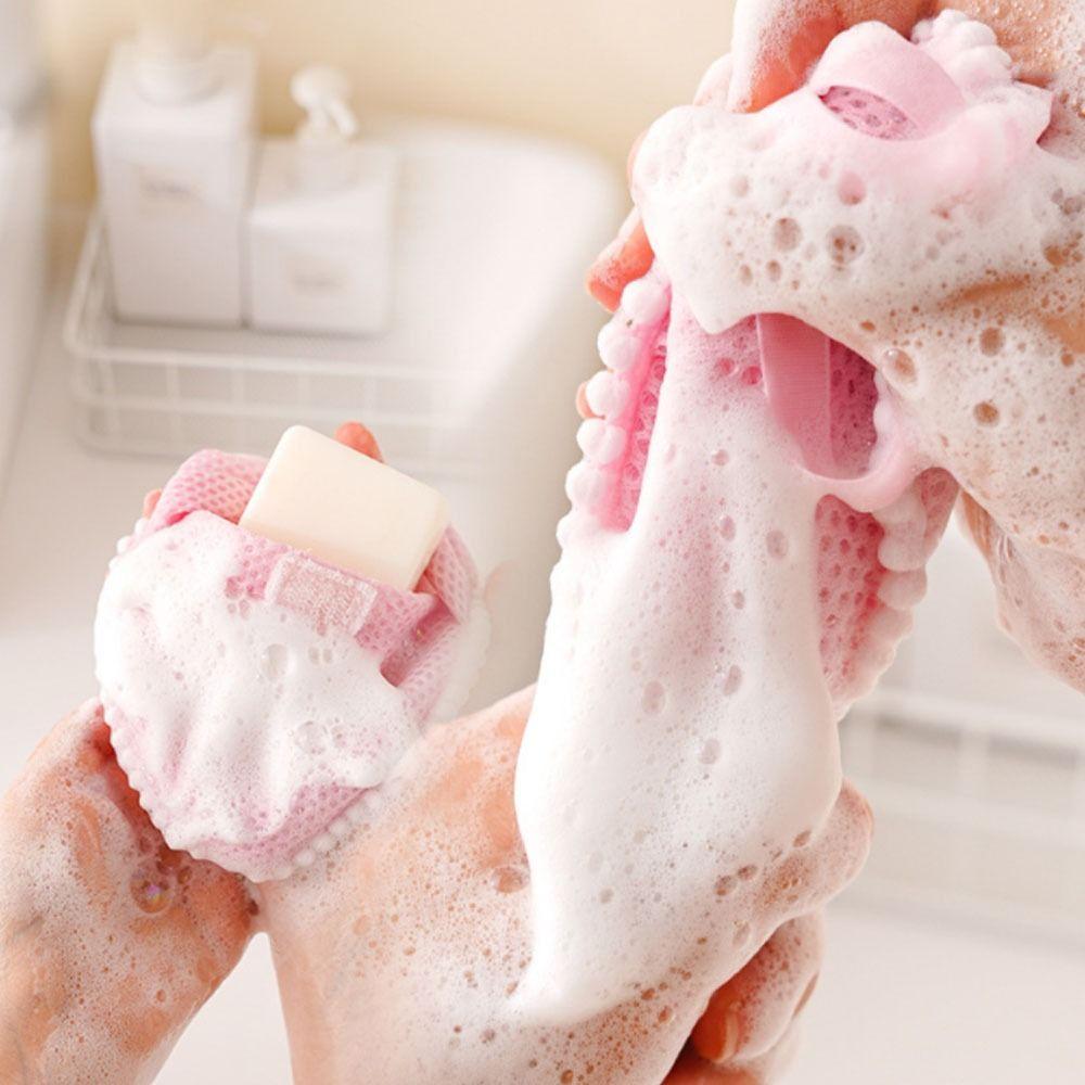 Cloud/Heart Shaped Foaming Soap Bag Exfoliating Massage Soap Bag Foam Mesh  Bath Body Washing