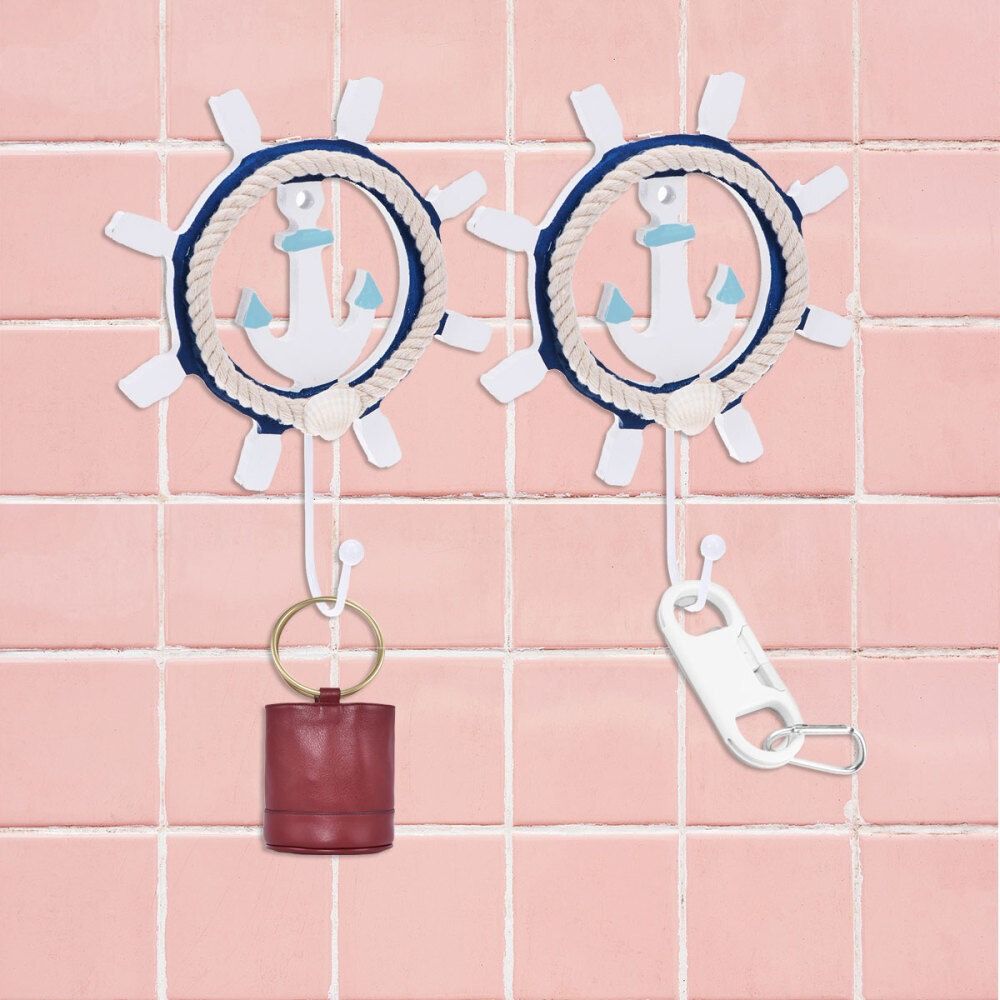 

Boho Robe Hanger Wall Hanging Towel Hanger Creative Mediterranean Style Coat Hook Key