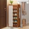 Bamboo Shoe Rack: Multi-Layer Dustproof Cabinet for Compact Home Storage