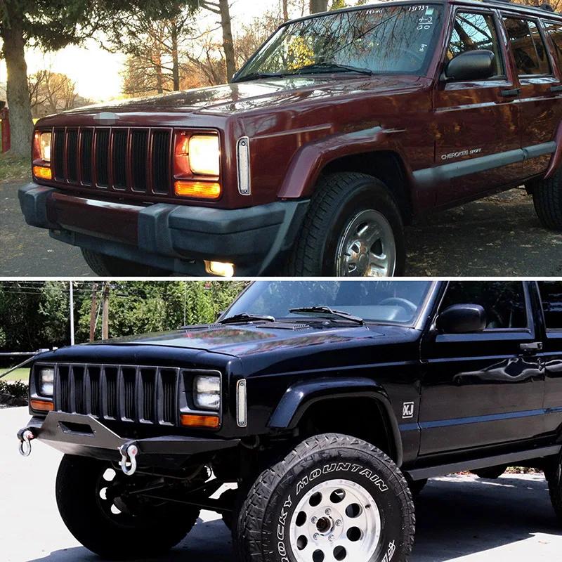 Front Bumper Side Marker Signal Light Housing Covers For Jeep Cherokee 1997 1998 1999 2000 2001 No Bulb/Socket Car Accessories