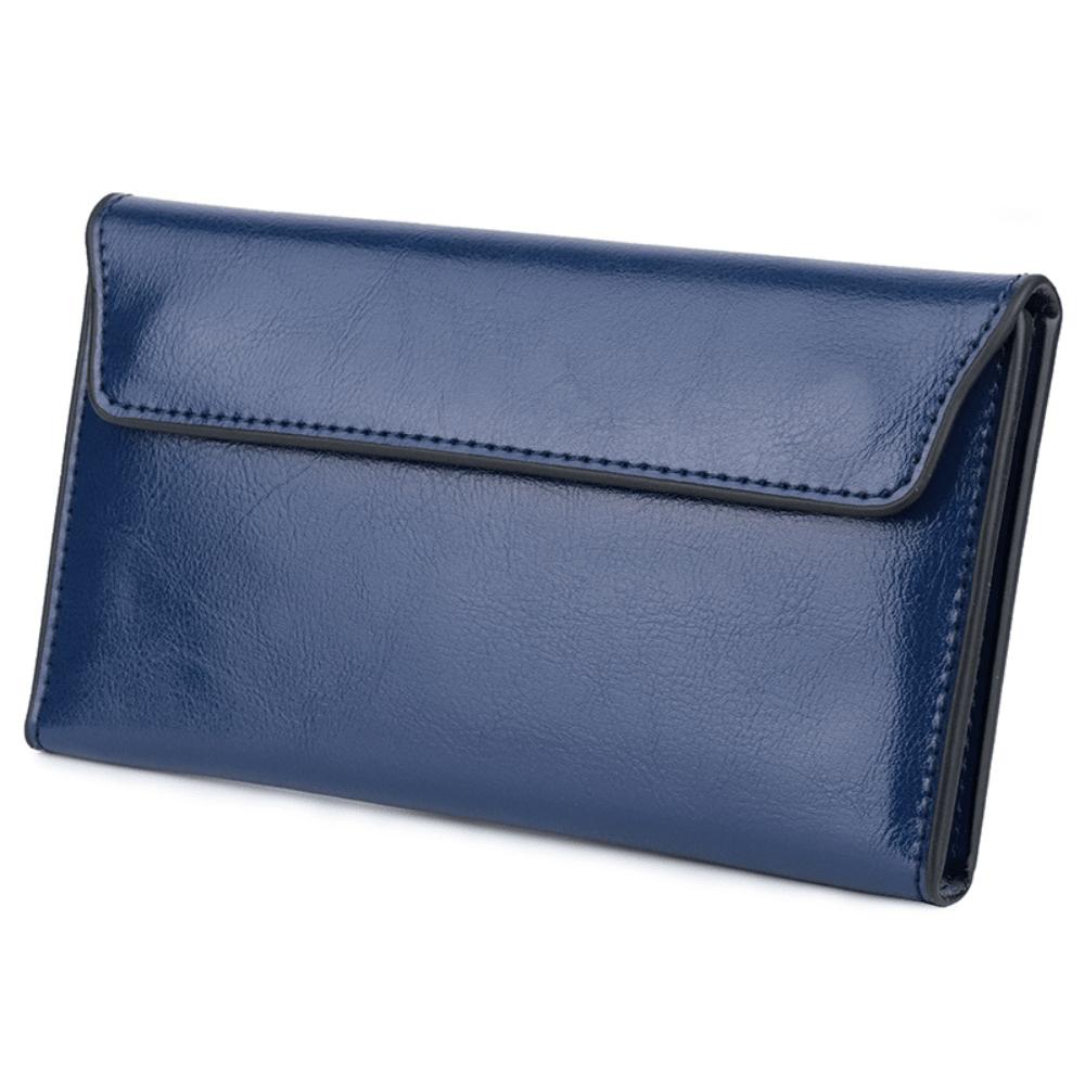 Petit portefeuille, portefeuille long ultra-fin pour femme, fin, simple, nouveau style, porte-monnaie à grande capacité multi-cartes, tendance. blue multicolore