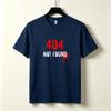 404 Not Found Funny Error Code TShirt Red Black Graphic Tee Casual Cotton Streetwear Shirt for Unisex Unisex Y2k Top Harajuku