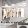 Household Folding Clothes Hanger Aluminum Alloy Wall Mount Retractable Clothes Rack for Indoor Outdoor Space Saving