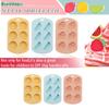 Fruit Shape Silicone Molds (Lemon/Strawberry/Watermelon) - 6-Cavity Baking Molds for Chocolate/Candy/Pudding